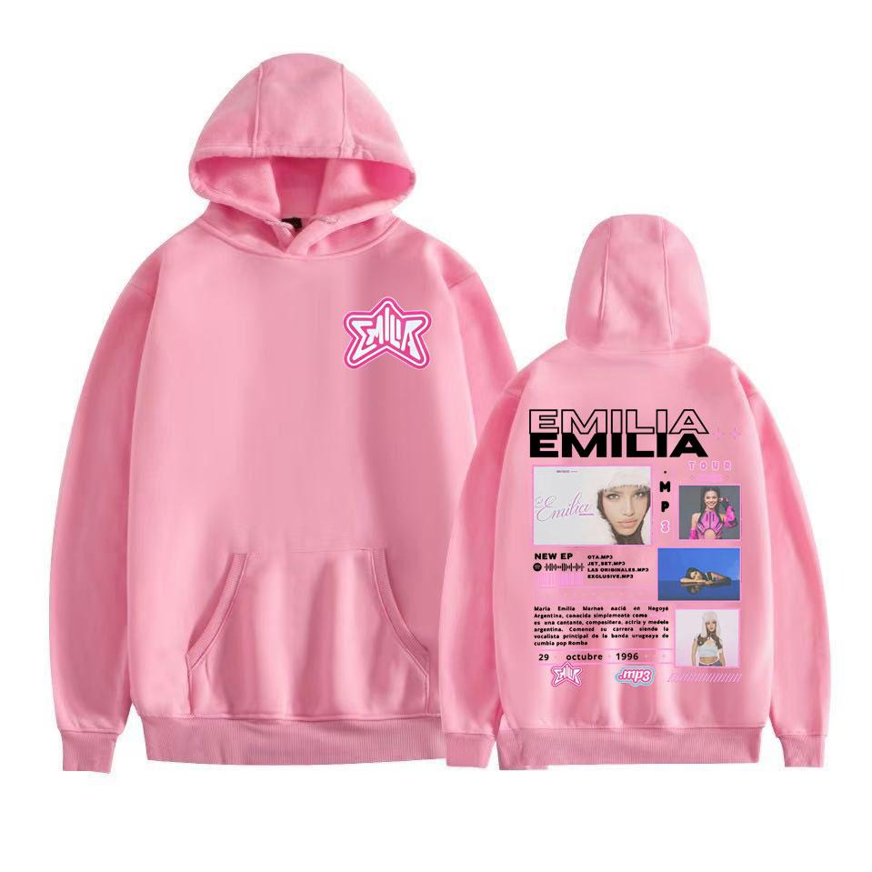 Singer Emilia Mernes MP3 Tour 2025 Cover Hoodies Men Women Aesthetic Fashion Hip Hop Sweatshirt Casual Comfort Bodywarmer Hoodie