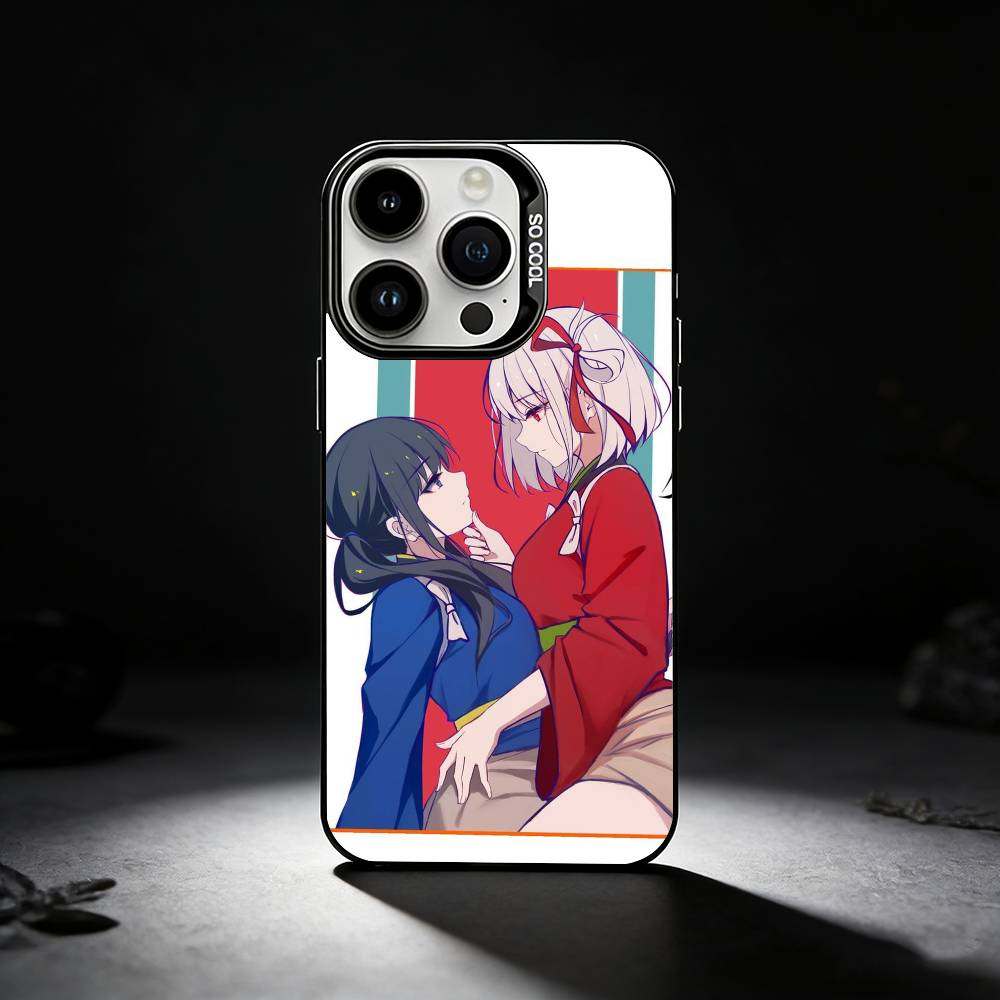 Watanare Anime Phone Case For iPhone 17,16,15,14,13,12,11 Plus,Pro Max,XS,Colored Silver Phone Case