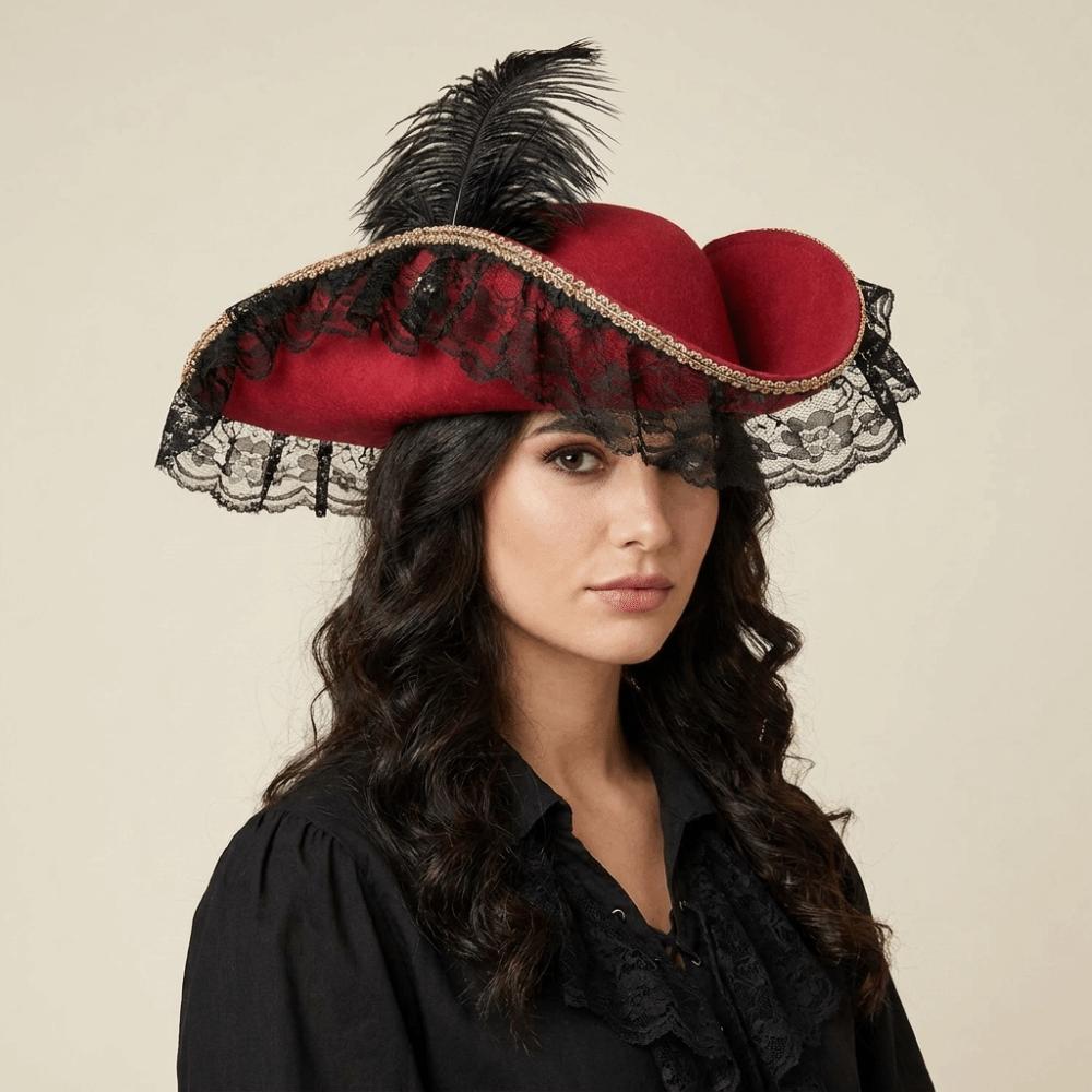 Podium Optreden Cosplay Piratenhoed Effen Kleur Westerse Cowboyhoed Grappige Kapiteinspet Dames