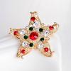 Luxury Exquisite Christmas Brooches Full Rhinestone Xmas Tree Santa Snowman Elk Penguin Brooch Pins Party Corsage Jewelry Gifts