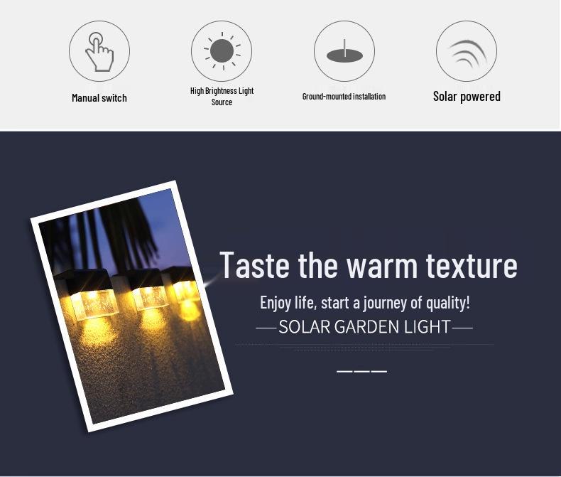 Solar-Powered Waterproof Outdoor Wall & Fence Light for Garden, Yard, Balcony, and Courtyard Atmosphere