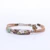 Retro Stone Flower Bracelet Female Jingdezhen Handmade Jewelry Woven Ceramic Pinched Flower Bracelet