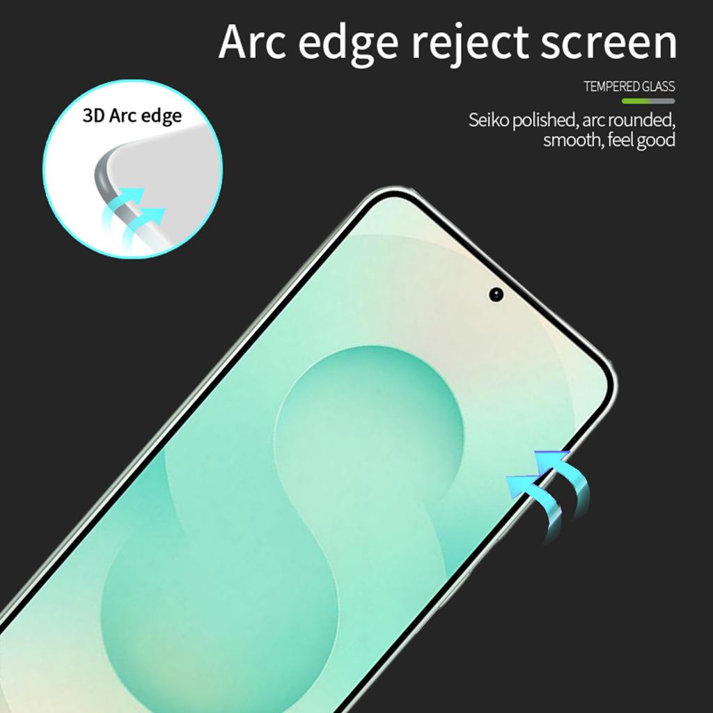 For Samsung Galaxy S26+ Screen Protector MOFI 9H 3D Curved Full Glue Full Coverage Tempered Glass Film