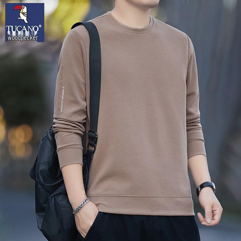Woodpecker Men s Round Neck Long Sleeve Hoodie - Versatile Casual Pullover for Spring and Autumn 2XL (140-155 jin)