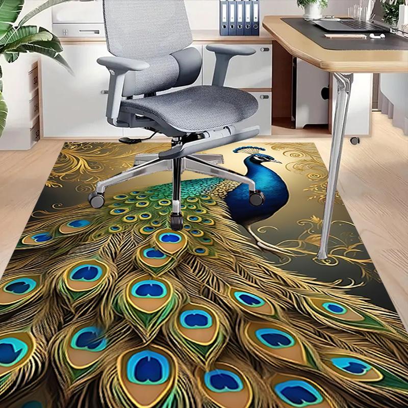 1pc Peacock Pattern Carpet, Office Rug Outdoor Mat Home Decor Area Carpet Festival