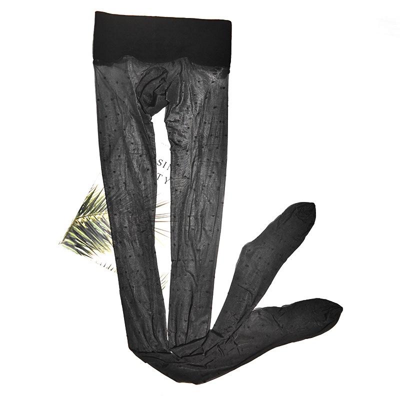 Sexy Unisex U Convex Pouch 1D Dot Stockings Seamless Cockring Open Close Sleeve Gloosy Shiny Tight Stockings Dance Wear