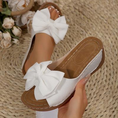 Damen Keilpantoletten Bequeme Luxus Damen Schuhe Offene Zehenpartie Mode Sandalen Neue Sommerpantoletten Leichte Pantoletten Damen