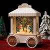 Christmas Musical Snow Globe Decoration Music Box Snowman Glittering for Table Centerpiece