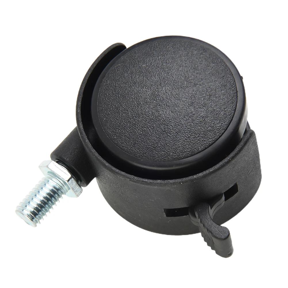 Plastic Swivel Roller With Brake 40mm Caster Wheel Replacement For Office Computer Chair Sofa Furniture Hardware Accessories
