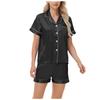 Women's Ice Silk Pajamas, Satin Oversized Short Sleeved Shorts, Home Wear