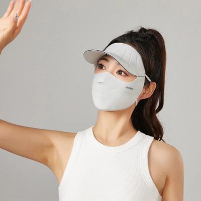 Sonnencreme Gesicht Sonnenschutzmaske UV-beständige Mütze Sommer Gesichtsbedeckung Eis-Seiden-Gesichtsmaske Radfahren
