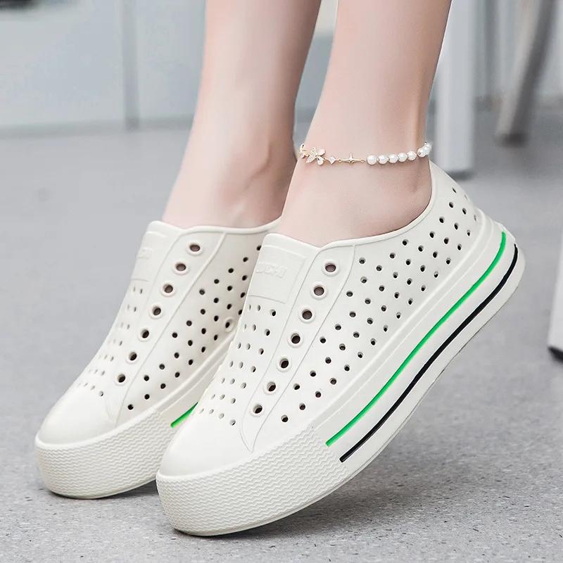 Fashion EVA Sandals Women Summer Comfort Non Slip Height Increase Beach Shoes Women Casual Women Slip on Platform Wading Shoes