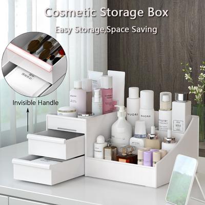 Large-capacity Cosmetic Storage Box Three-tier Drawer Compartment Jewelry Nail Polish Cosmetic Container Storage Box