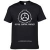 Scp Badge Printed T-Shirt Summer 0 Neck Short Sleeve Top Casual Hiphop Harajuku Style Men's and Women's Clothing