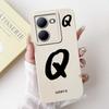 For vivo Y78 China 5G V2278A Case Fashion Design Letters A-Z Soft Silicone Cover Coque For VIVO y78 Y78 6.64" Phone Shell Fundas