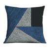 Dark Blue Geometric Pattern Auto Supplies Office Living Room Sofa Cushion Pillowcase Home Decor