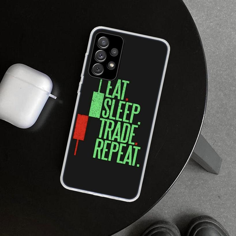 Trade Investment Forex Stock Market Phone Case Cover for Samsung Galaxy A12 A22 A32 A52 A72 A02S A51 A50S A31 A20S A10S Note 20