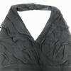 TADASHI Robe Longue 100% Soie Dos Ouvert/Taille Femme S/6P/Noir/Sans Manches Volantées(UTILISÉ)