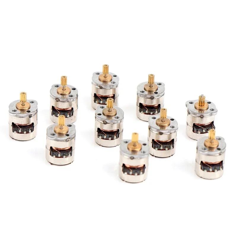 10pcs Mini 2-phase 4-wire Stepper Motor Miniature with Gear Small Tiny Micro Toy Engine DIY.