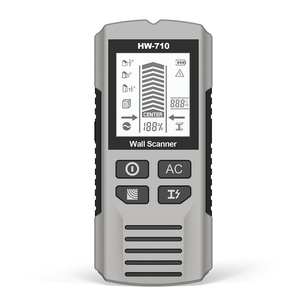 6 In 1 Wall Metal Detector Backlight Wall Stud Finder AC Live Wire Cable Metal Detector LCD Display Electronic Wall Scanner