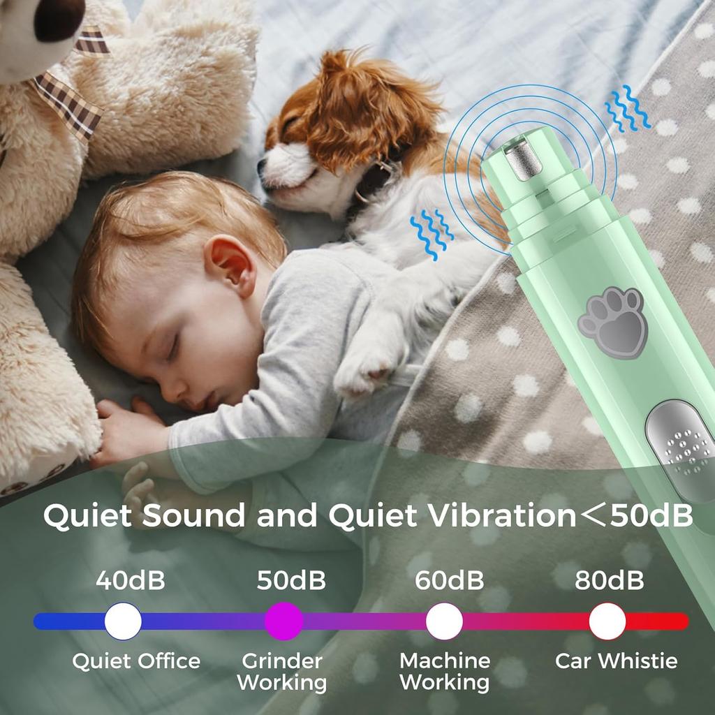 5V USB Electric Cat Nail Grinder with Clippers LED Light Pet Nail Grinder 500 MAh Pet Nail Trimmers for Dog Paws Grooming