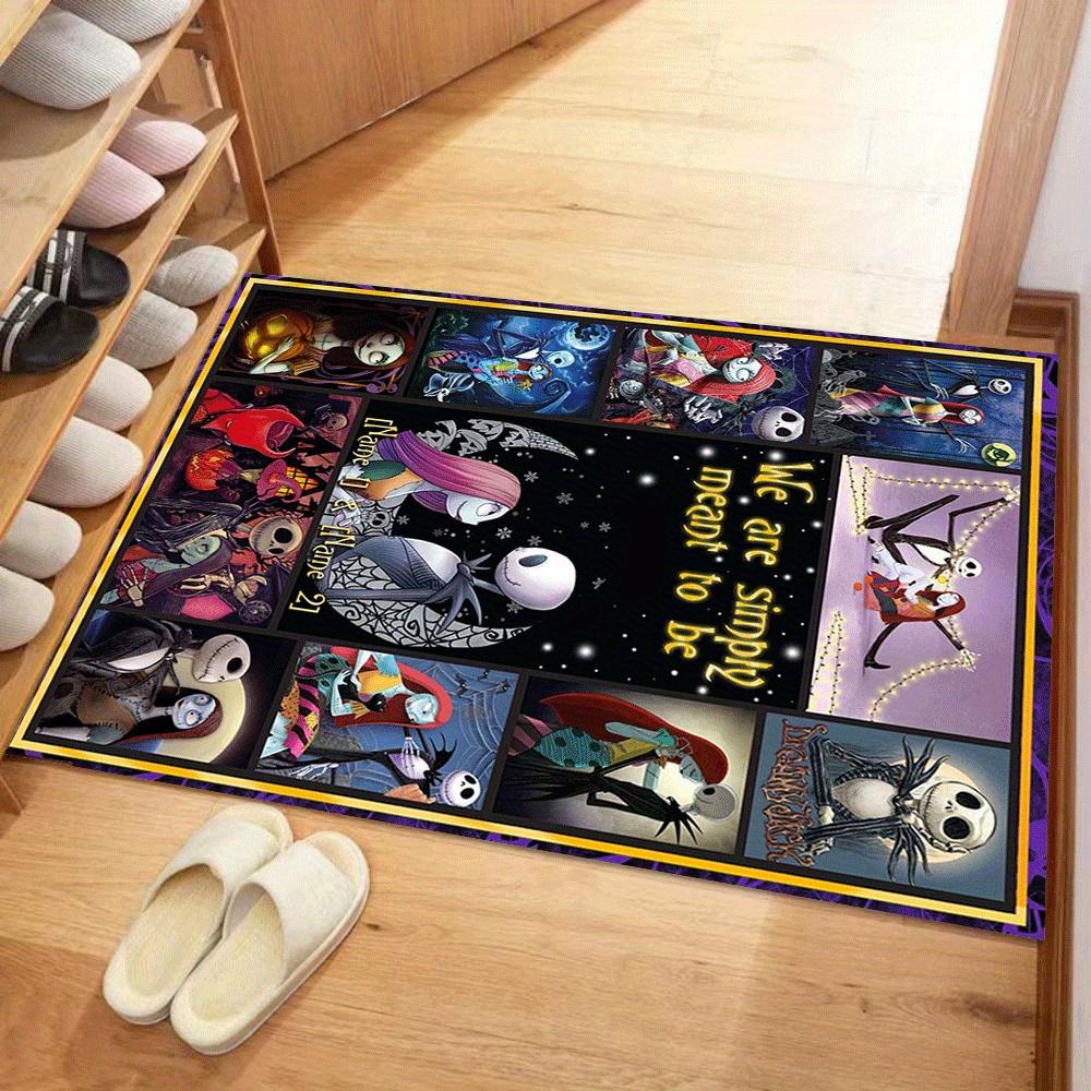 

1pc The Nightmare Before Christmas Carpet Area Rug, Bedroom, and Playroom - Durable, Stain-Resistant, and Easy To Clean, Living Room, Laundr 60cm by 90cm