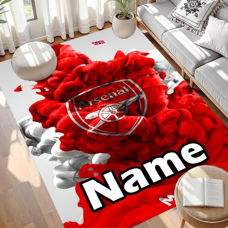 Custom Name Personalized football team Print Carpet, Versatile Home Decor Rug, for Playroom, Apartment, Balcony, Entryway, Hallway Gift