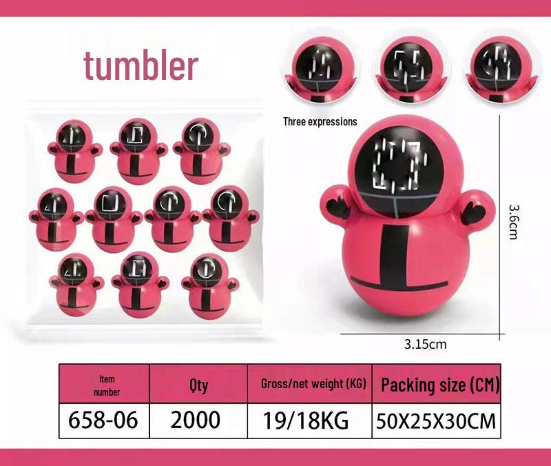 TikTok Stil Mini Stehaufmännchen Astronaut Tiger Blau Desktop Ornament Spielzeug Blind Box