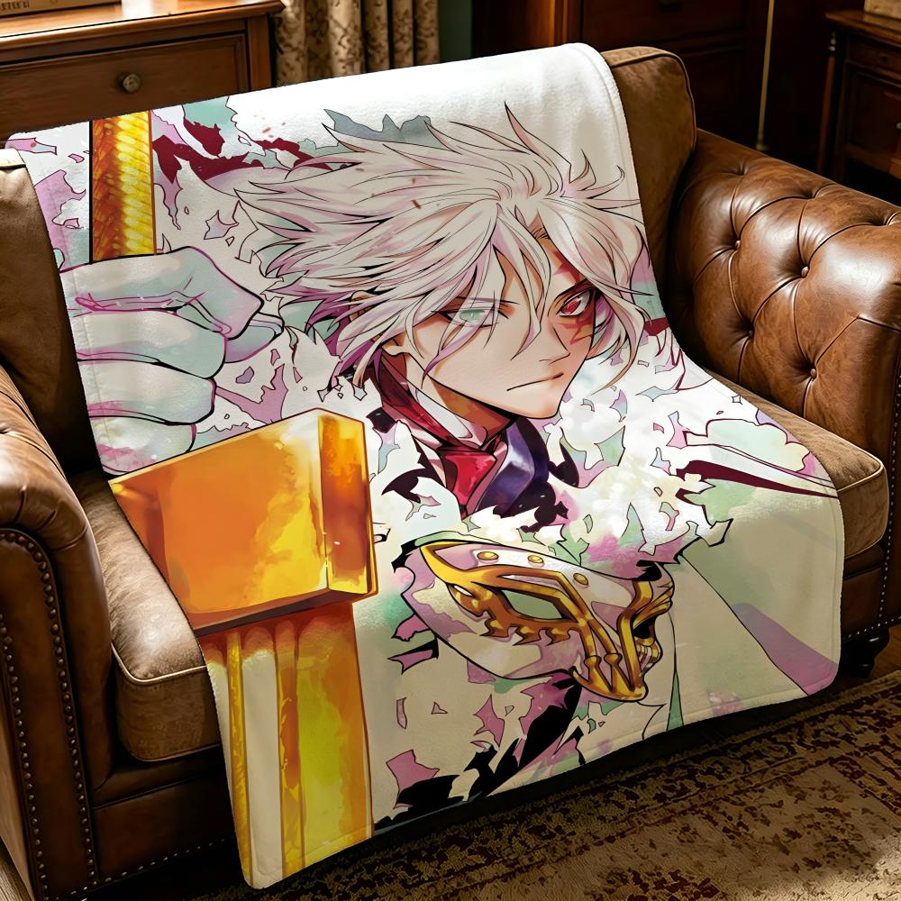 anime D-D Gray man-n Throw Thick Comfort Flannel Quilt, Multi-scene Use Indoor Outdoor Daily Nap
