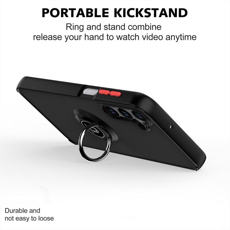 For Samsung Galaxy A16 5G Deksel SM-A166B Matt Magnetisk Ringholder Støtsikre Armor-deksler For Samsung A16 A 16 5G Deksel