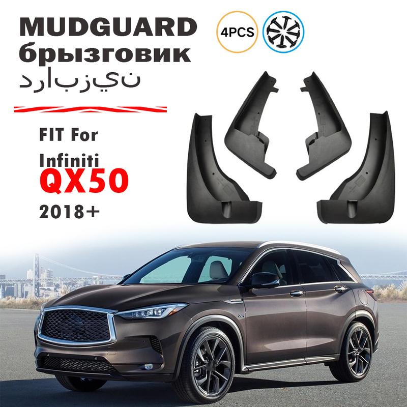 4pcs For Infiniti QX50 Mudguard Fender Mud Flaps Guards Splash Mudflaps Car Accessories 2018 2024 2025+