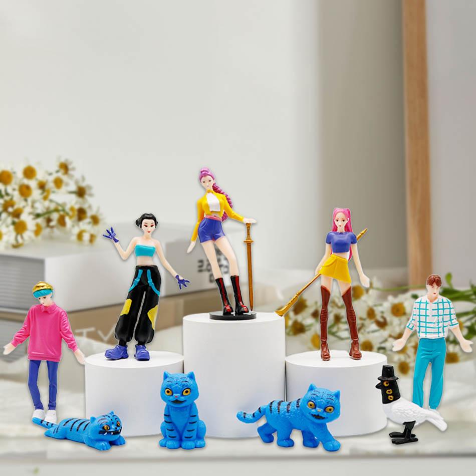 5pcs/Set Action Figure 9pcs/Set Toy Derpys Tiger Rumi Mira Zoey Sussy Figurine Doll For Fans Gift