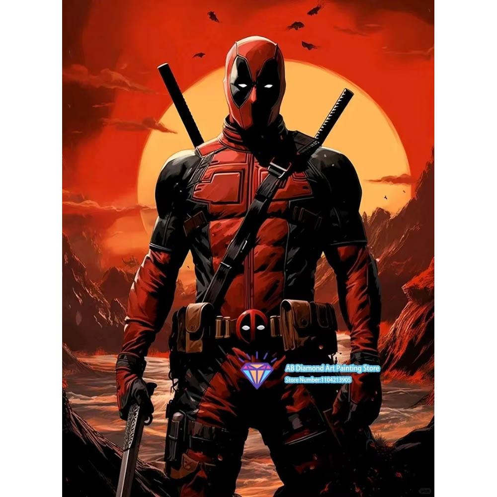 Deadpool's Heart-warming/Bie's Famous Scene Diamond Painting Full of Diamonds Handmade DIY Full Diamond and Gem Sticker Home Decoration Painting