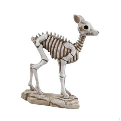Décoration Statue Cerf Squelette Halloween Cadeaux Horreur Figurine de Collection