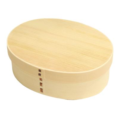 Magewappa Bento Single Plain 750cc Box, Mittel, Oval, Etage, Holz,