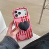Red Heart Stand Case for iPhone 17 Pro Max & Apple 16, 14/15 Two-in-One