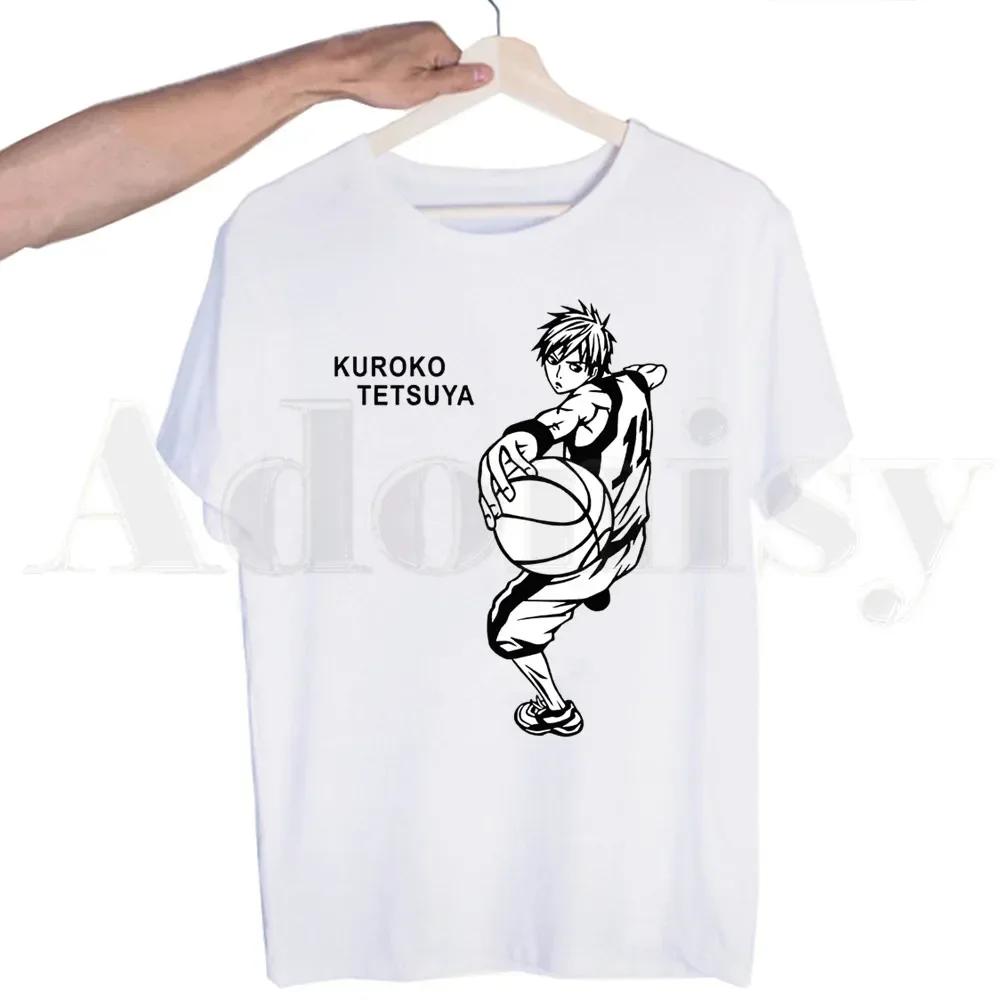Koszykówka Gorąca Japońska Kuroko No Basket Anime T-shirt dla Mężczyzn Krótki Rękaw Męskie Topy T-shirt dla Mężczyzn Biały T-shirt Damskie Koszulki