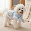 Two Leg Star-Print Scarf Dog Coat Warm Dog Velvet Vest Cute Puppy Plush Jacket  For Pets