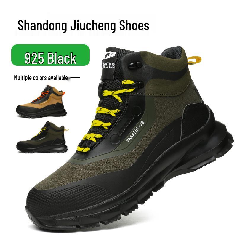 Lightweight Fly-Knit Safety Shoes: Durable, Comfortable, Anti-Smash & Anti-Pierce High-Tops for Labor Protection