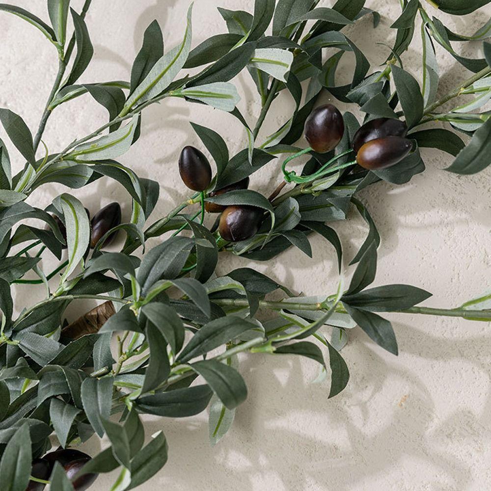 Handmade Artificial Olive Fruit Branch Elegant Fake Olive Tree  Outdoor Indoor