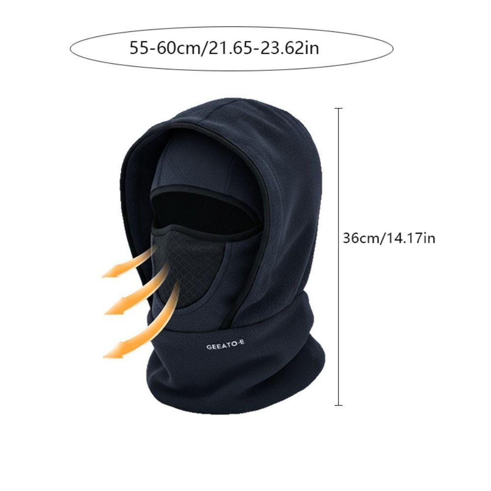 Waterproof Polar Fleece Balaclava Hat Thermal for Cold Weather Face Cover Cycling Skiing Face Neck Warmer Beanie Cap
