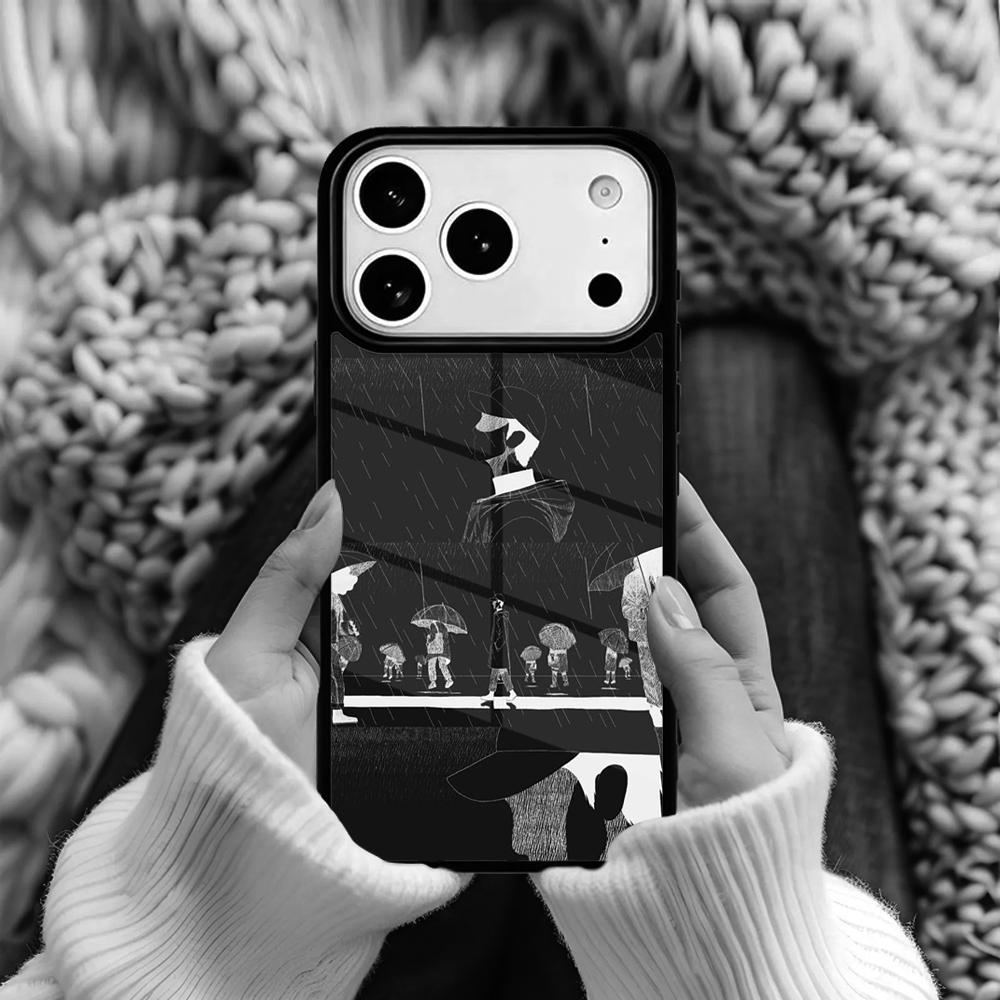 RM Mono Forever Rain cell Magnetic Phone Case For iPhone 17 16 15 12 13 Pro Max 14 Plus 11 Hard Cover With MagSafe iPhone 16e