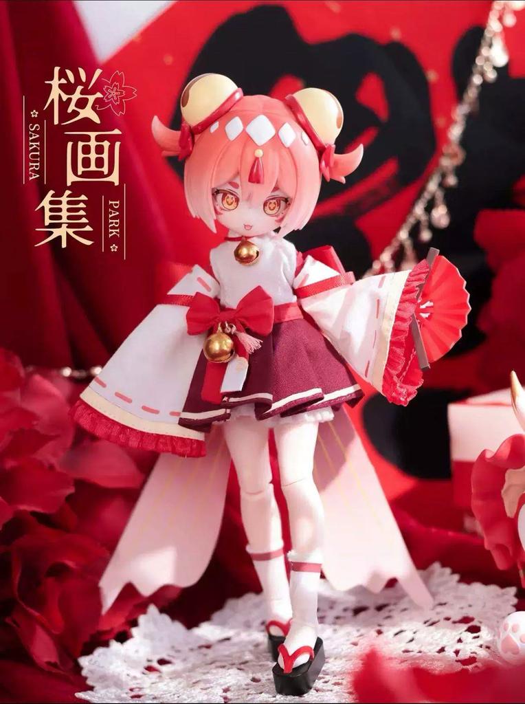 2026 New Sakura Park Start Again Series  1/12 BJD Articulated Figure Doll Cute Desktop Decor Collectible Toy Girls Gift