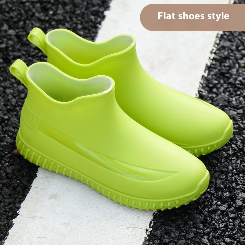 

Спортивная версия женских резиновых сапог с коротким голенищем, модная уличная водонепроницаемая обувь из сладкой резины, противоскользящая обувь для воды 36 зелёный