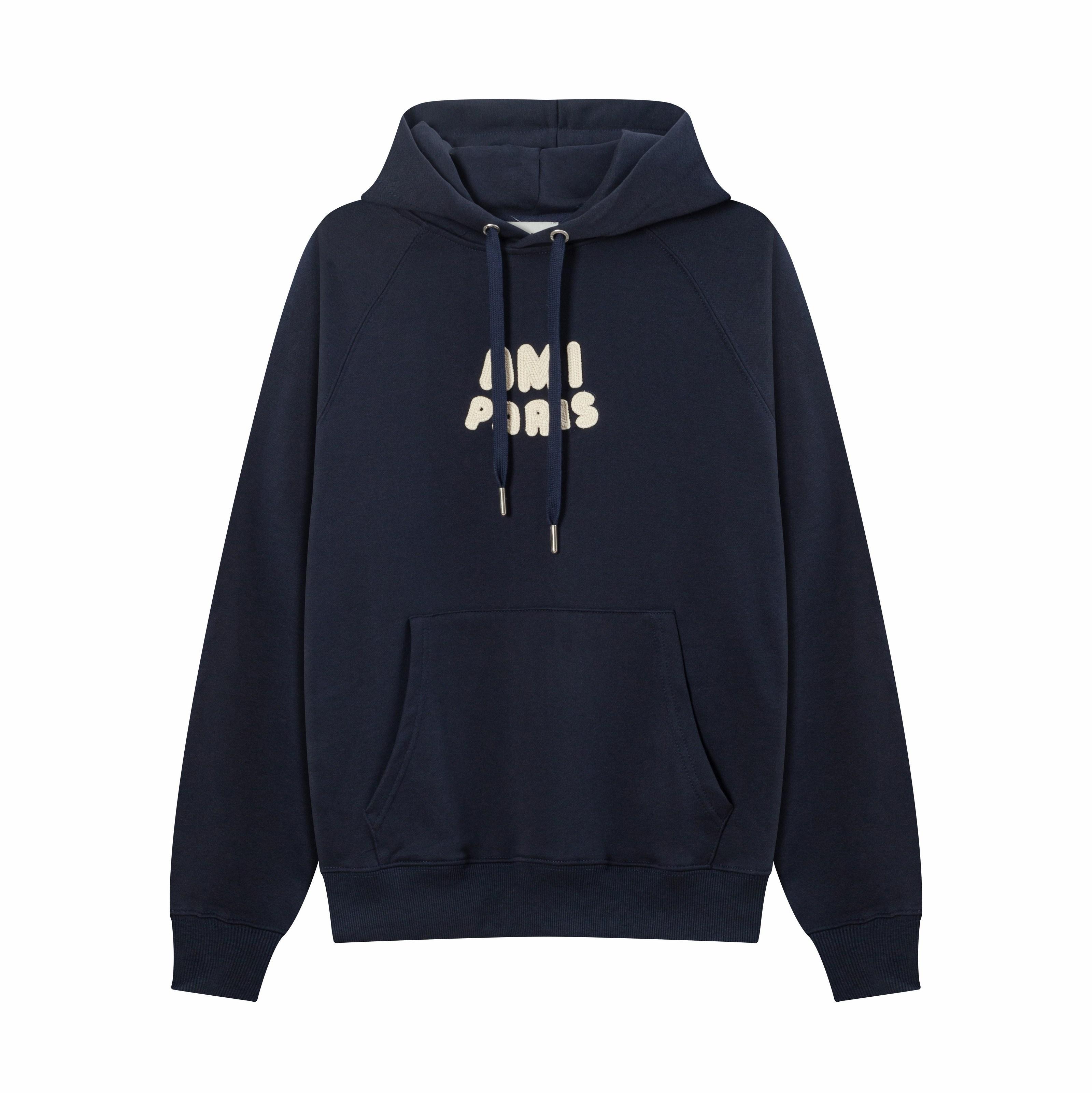

663 Paris 25SS Early Spring New Product Crochet Alphabet Weaving Micro Label Men s Hoodie S