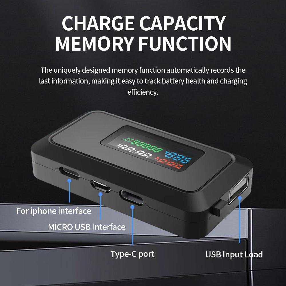 

6-IN-1 Multifunction Shared Mobile Power Bank Rechargeable Tester LCD Screen Voltage Meter Current Power Capacity Battery Doctor 4-30V