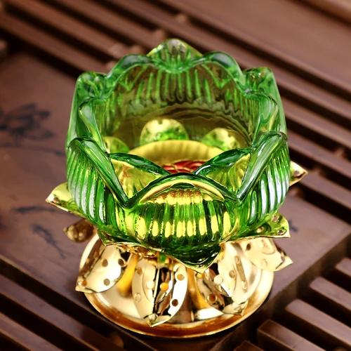 Chinese Alloy Lotus Candle Pedestal for Buddha Butter Candlestick, Household Buddha Hall for Candle Buddha Utensils and Supplies