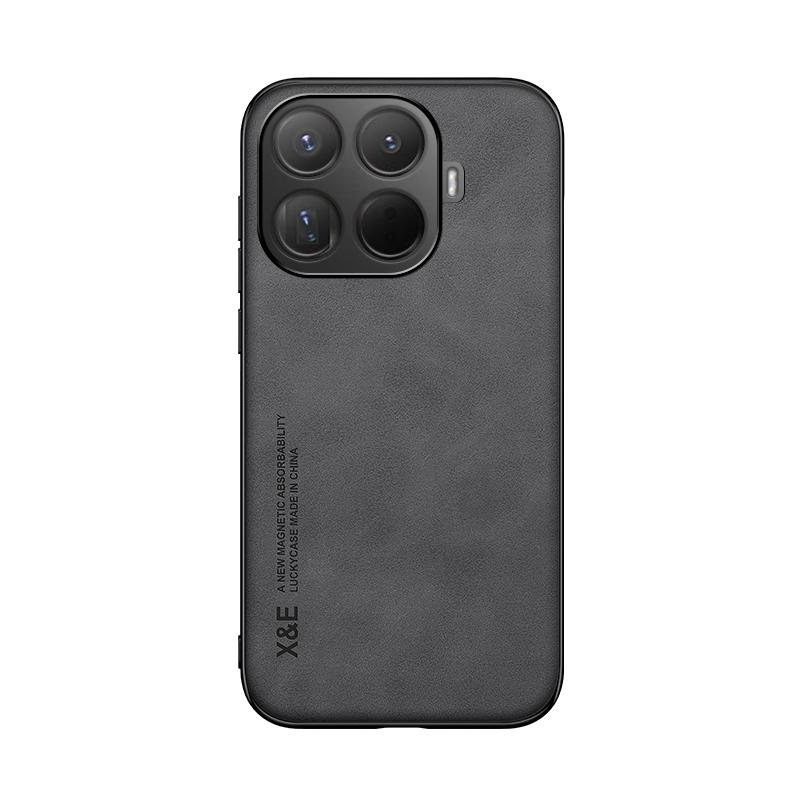 KEYSION Luxury Retro PU Leather Phone Case for Xiaomi 15T Pro Soft Silicone+PC Shockproof Phone Back Cover for Xiaomi 15T 15TPro