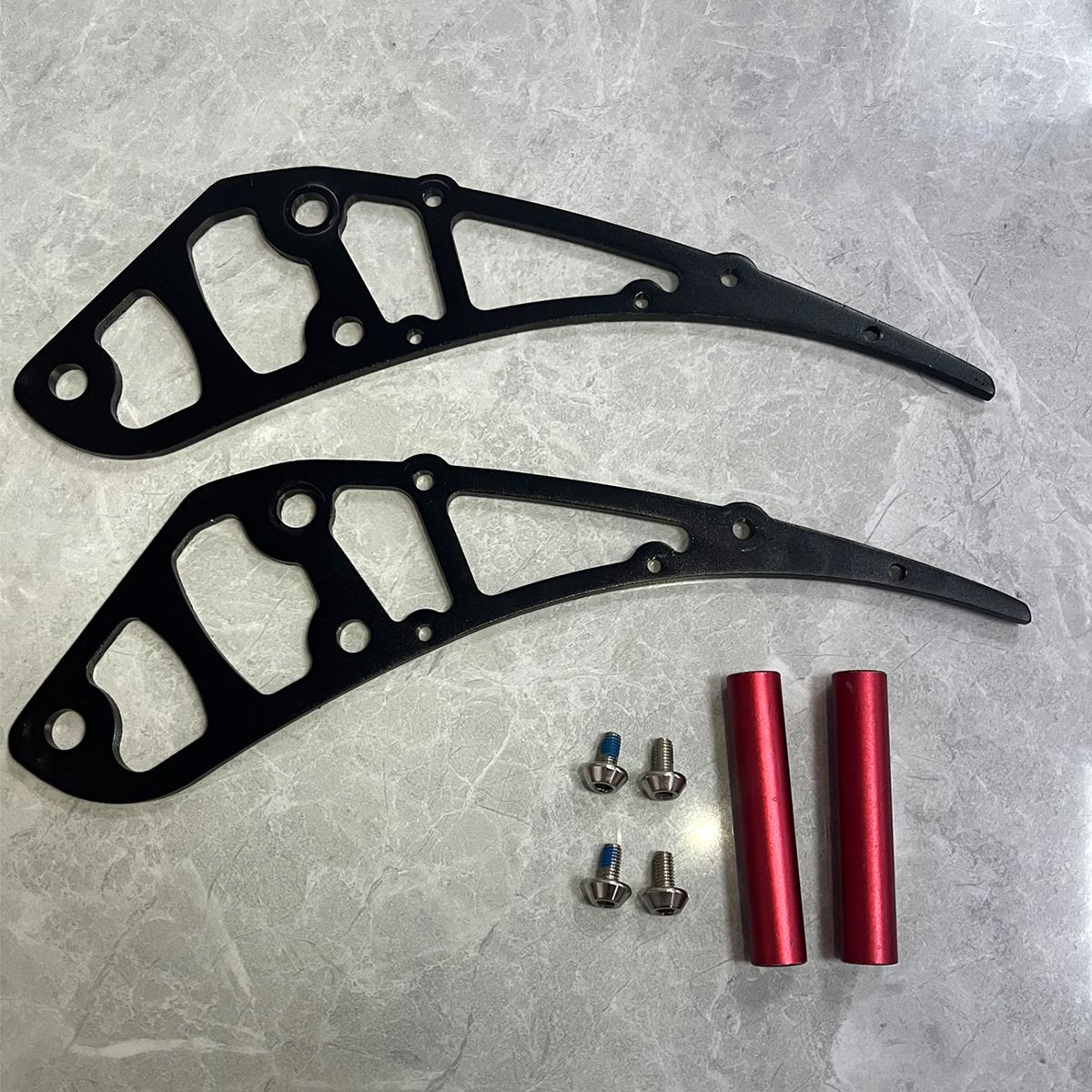 LANGFEITE T8 Rear Wing Fender Support Kit Foot Rests Attachment Fender Mudguard Scooter Electric Accessories Patinete Spare Part Full set