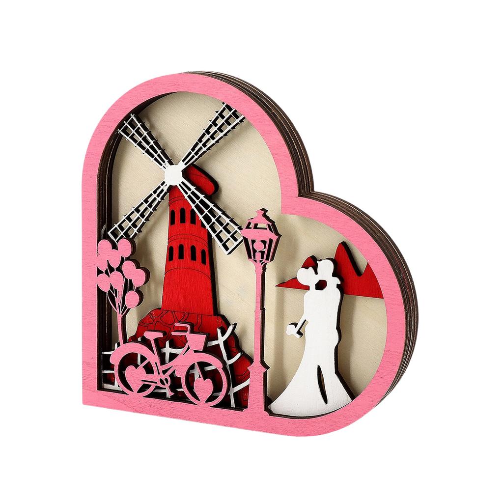 Valentine's Day Wooden Plaques, Festive Background Wall Decorations